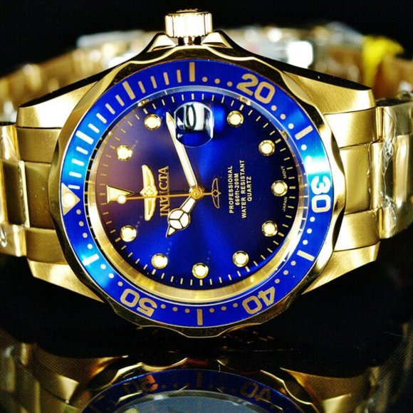 Classic 38mm Pro Diver 18k Gold Plated Watch